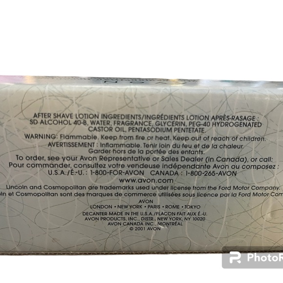 AVON 1949 LINCOLN COSMOPOLITAN DECANTER WITH MESMERIZE FOR MEN AFTER SHAVE - Picture 5 of 9